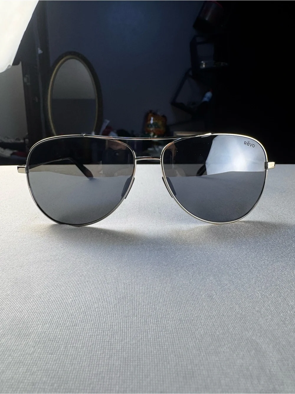 NEW! REVO RELAY 2 Shiny Silver POLARIZED Grey Lens Sunglass RE 2014 03 GY Pilot